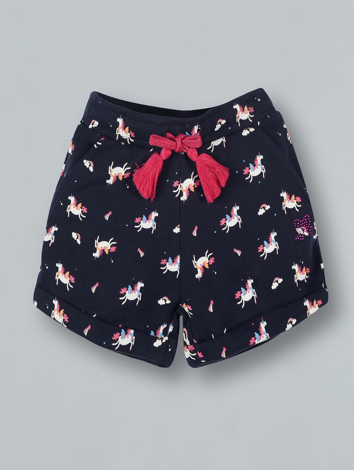 navy blue printed shorts - 18308081 - Zoom Image - 0