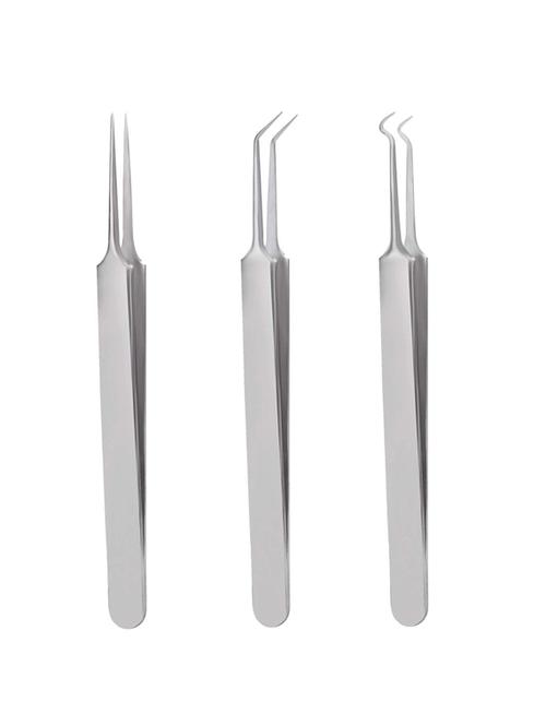 alis pimple popping blackhead acne comedone extractor whitehead tweezers kit for skin care set of 3 tweezer set - 18308096 - Standard Image - 0