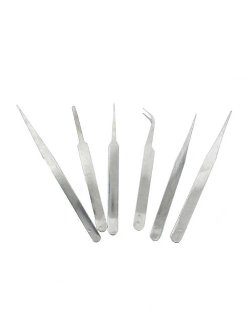 alis 6pcs steel stainless anti-staticelectronics repair tools kit with dual ends metal spudgers and black tweezers - 18308097 - Standard Image - 0