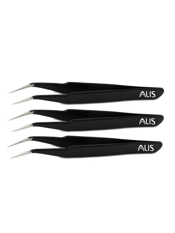 alis professional tweezers for electronics repair, beauty art esd 7no. black set (professional set of 3) - 18308117 - Zoom Image - 0