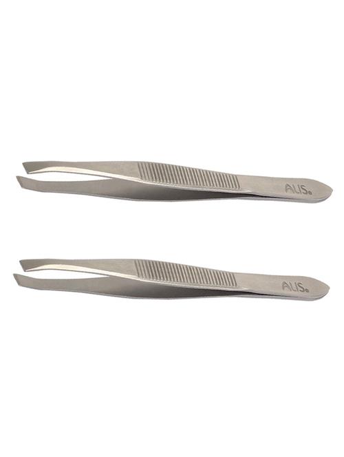 alis professional slant tip tweezer for upper lip, eyebrows, ingrown hair, plucking daily beauty tool (combo tweezer set of 2) - 18308140 - Standard Image - 0