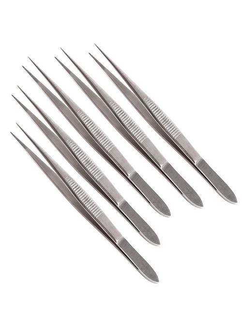 alis set of 5pcs dissecting thumb/dissecting forceps pointed 6" tip surgical instrument ce quality - 18308164 - Standard Image - 0