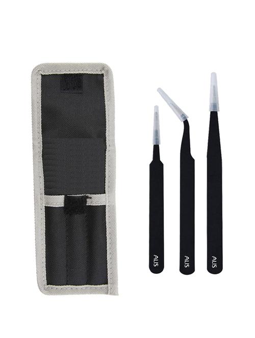 alis 3 in 1 satinless steel tweezer set powder coated (powder coated 3 pcs) - 18308177 - Standard Image - 0