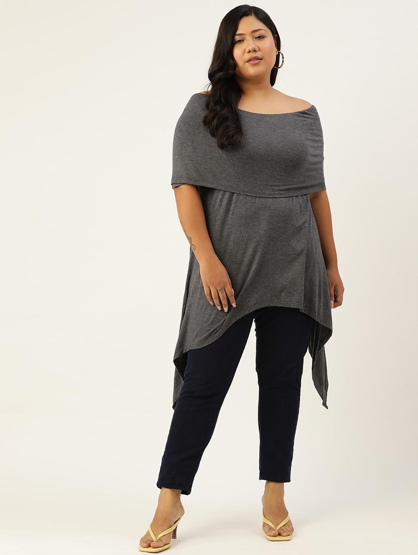 grey solid asymmetric top - 18308960 - Zoom Image - 0