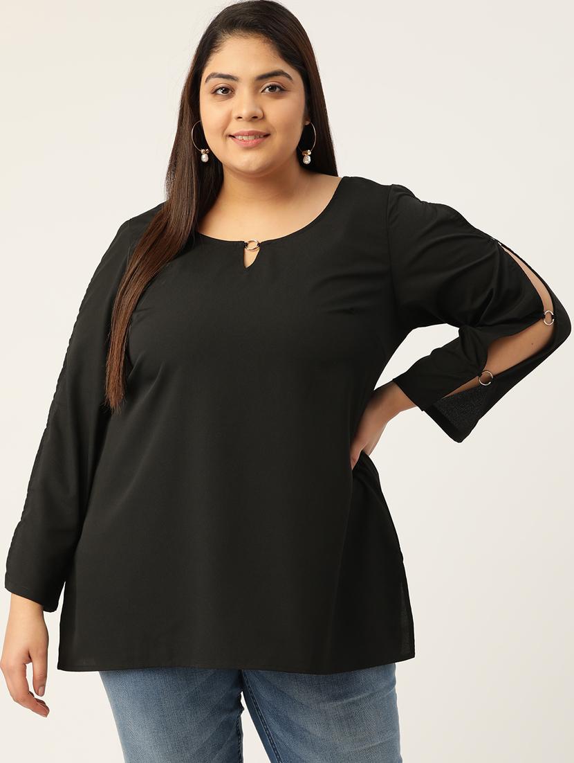black solid regular top - 18308980 -  Zoom Image - 0