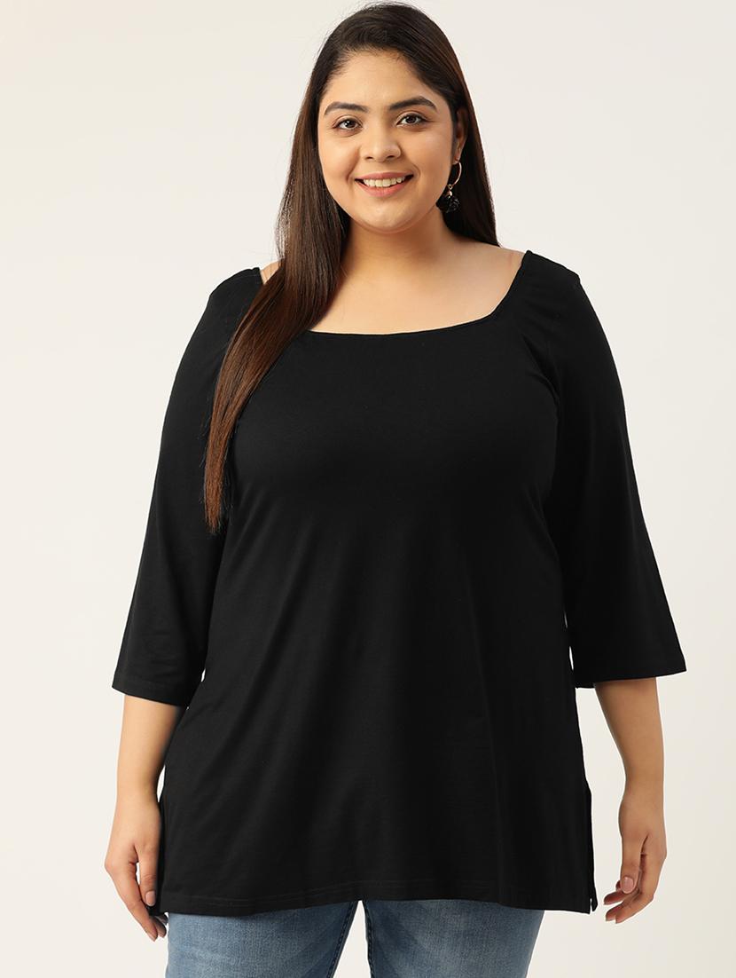 black solid plus top - 18309008 - Zoom Image - 0