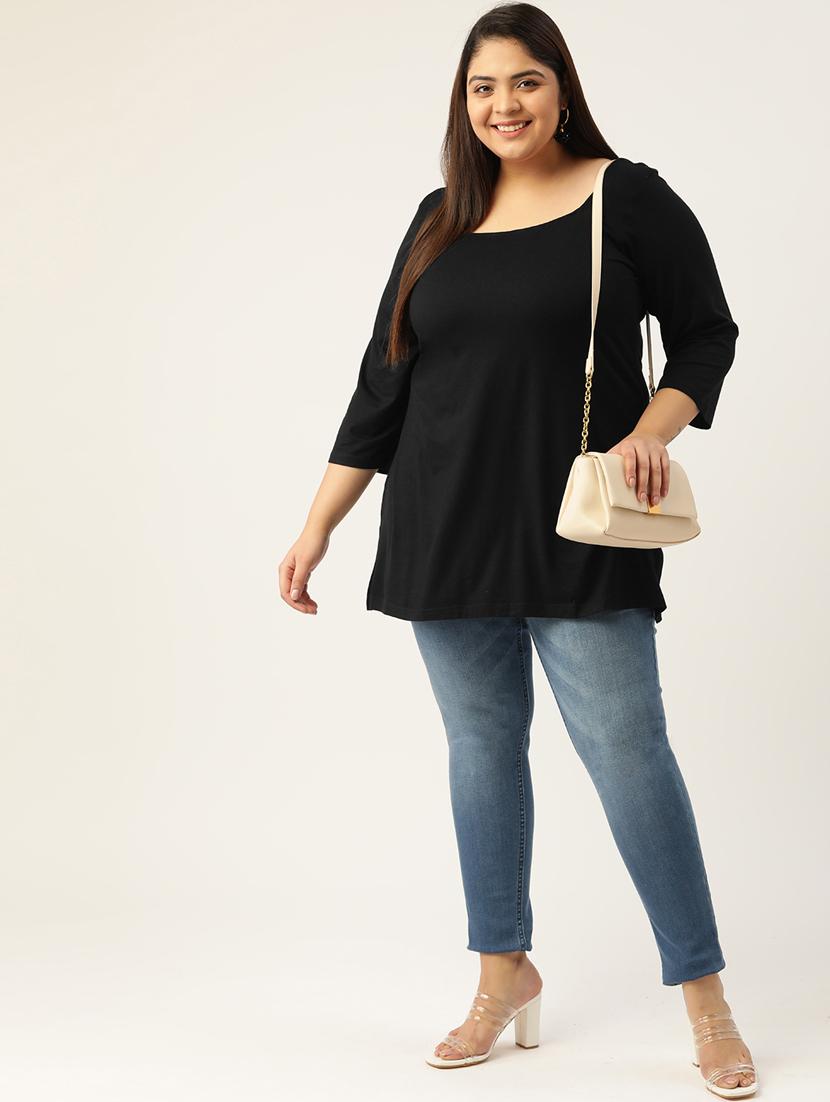 black solid plus top - 18309008 - Standard Image - 3