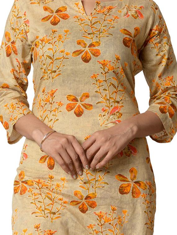 yellow cotton kurta pant set - 18309377 - Standard Image - 3