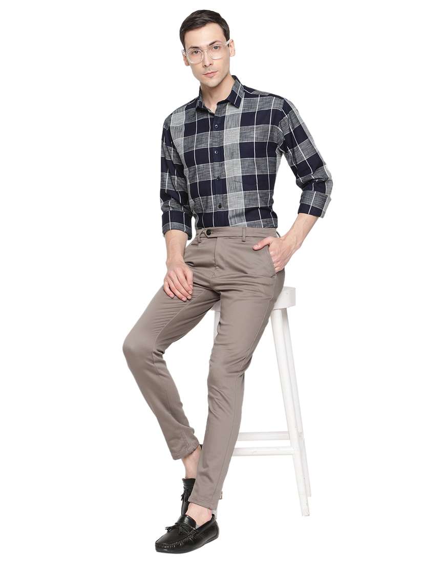 men checkered long sleeve casual shirt - 18309550 -  Standard Image - 3
