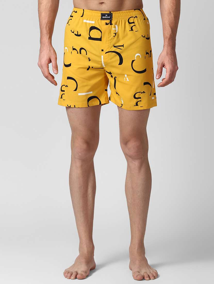 yellow printed boxer - 18309567 - Zoom Image - 0