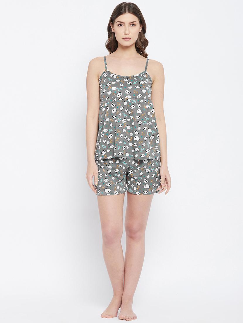 printed nightwear shorts set - 18309608 - Zoom Image - 0