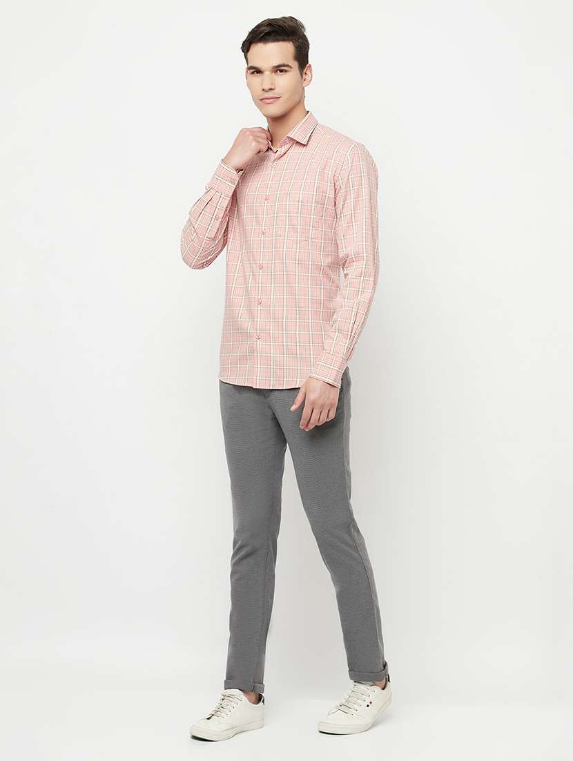 mens checks casual shirt - 18309933 - Standard Image - 3