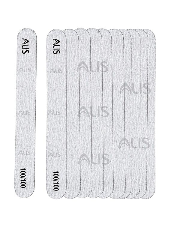 alis nail filer double sided for nail shaper nail file grey straight pack of 11 (grey straight nail file 11 pcs) - 18310217 - Zoom Image - 0