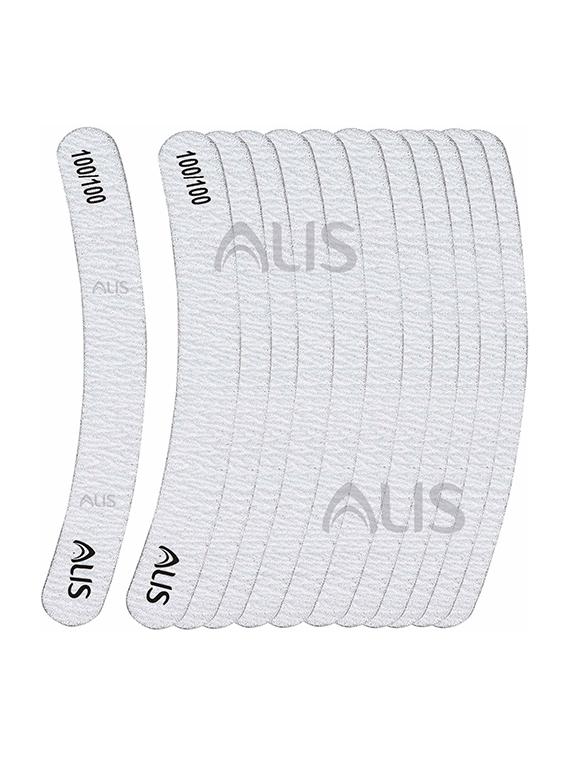 alis nail filer double sided for nail shaper | manicure nail art grey colour curved nail file gy nf cvd - 18310221 - Zoom Image - 0