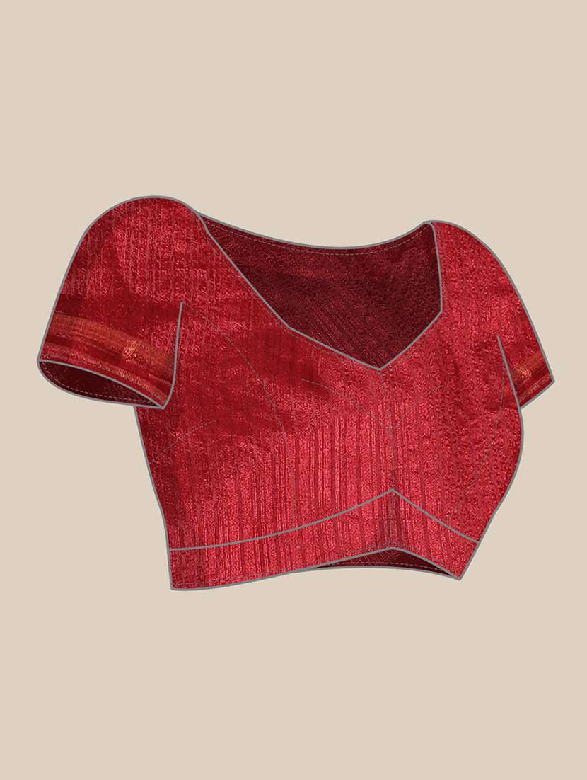 women's floral red colored saree - 18310268 -  Standard Image - 3