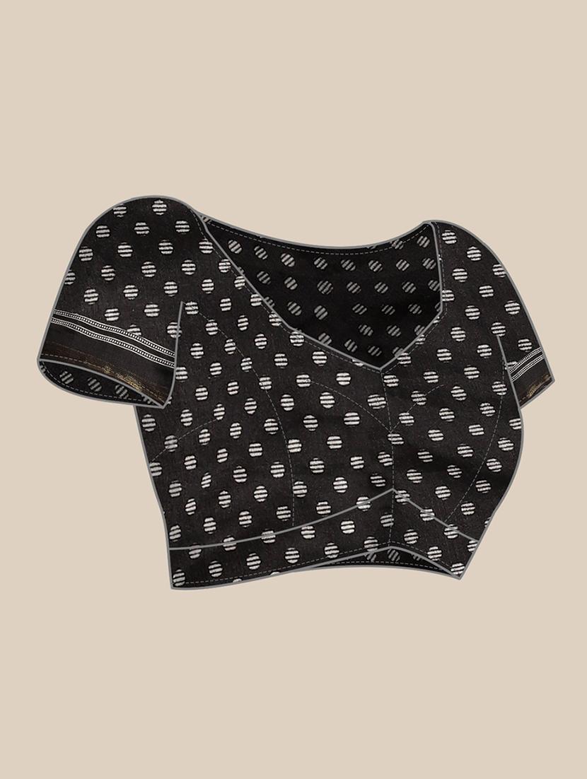 women's paisley black colored saree - 18310350 - Standard Image - 3