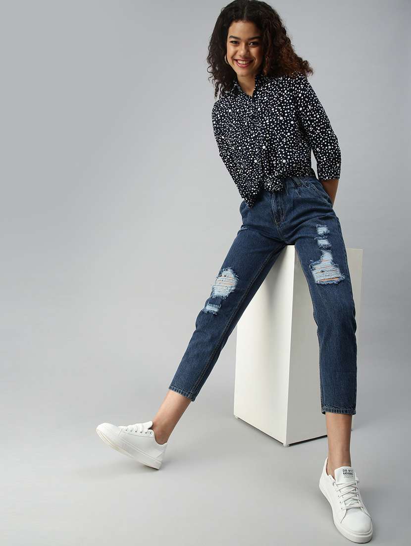 women's crop collared top - 18310416 -  Standard Image - 3