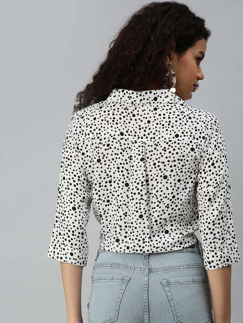 women's crop collared top - 18310417 -  Standard Image - 3