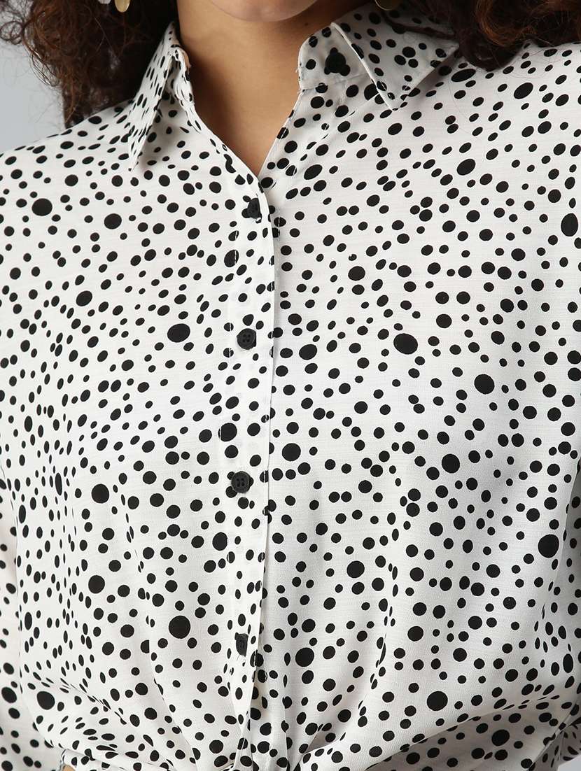 women's crop collared top - 18310417 -  Standard Image - 5