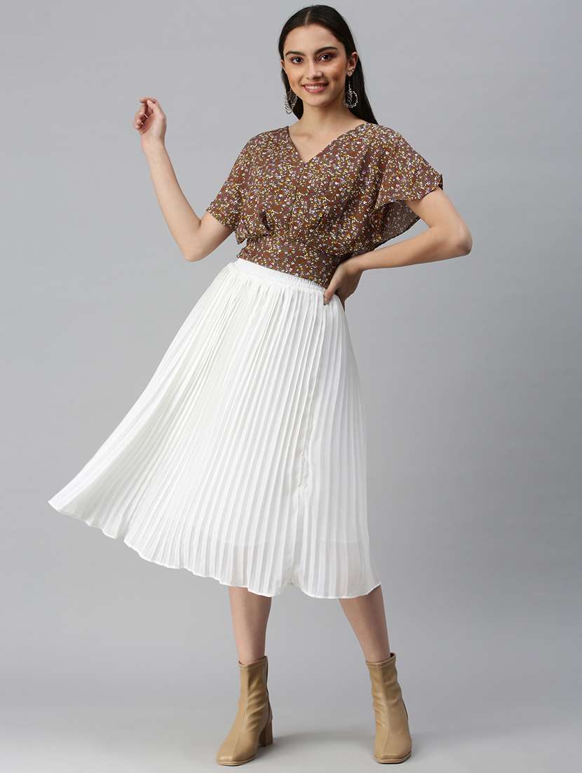 women's blouson v neck top - 18310448 -  Standard Image - 3