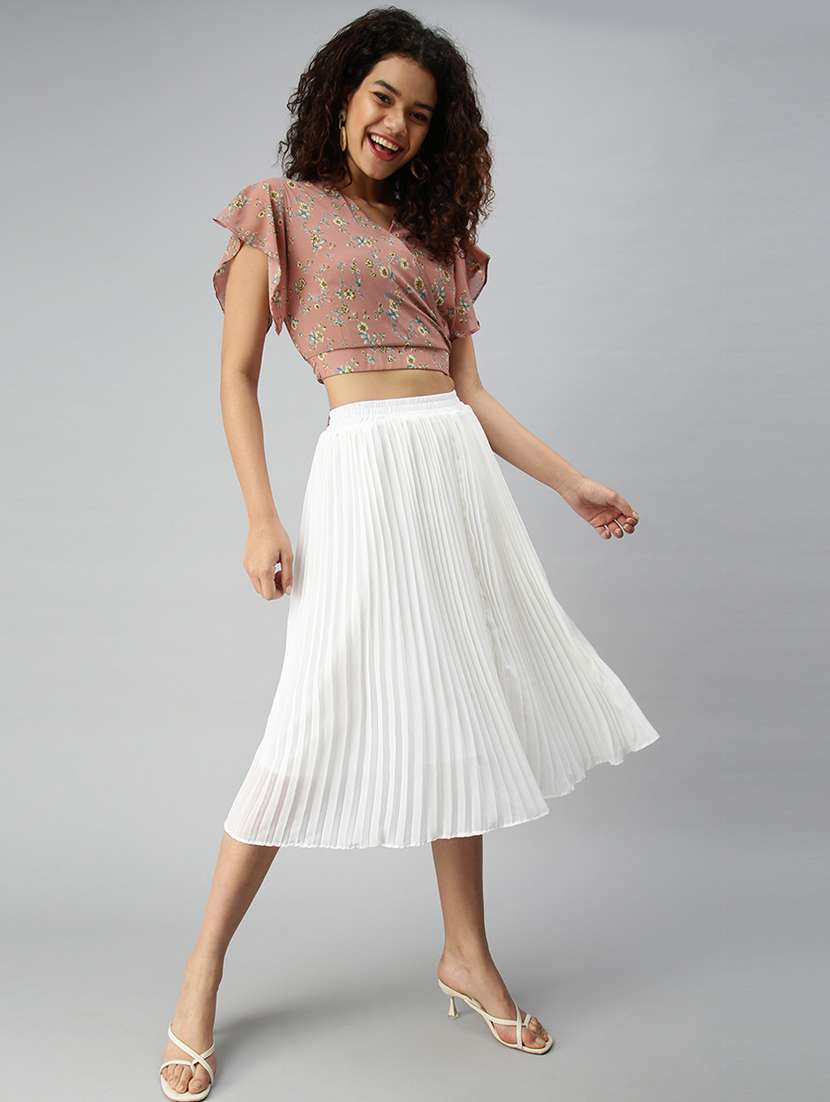 women's blouson overlap neck top - 18310455 -  Standard Image - 3