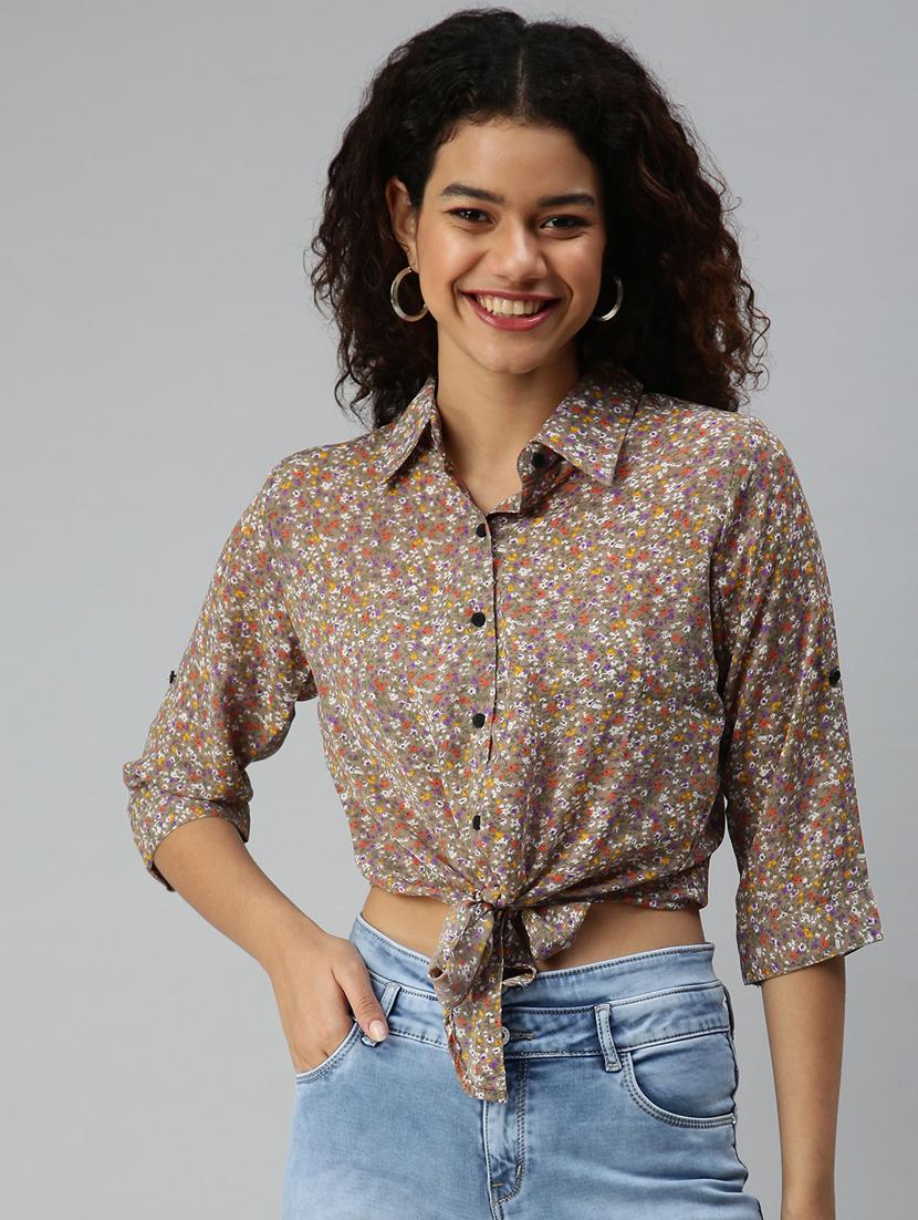 women's crop collared top - 18310462 -  Zoom Image - 0