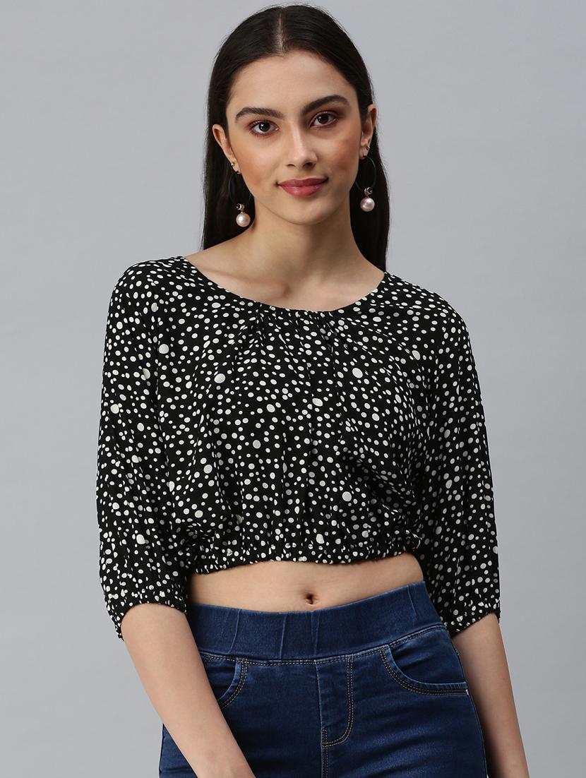 women's blouson round neck top - 18310477 - Zoom Image - 0