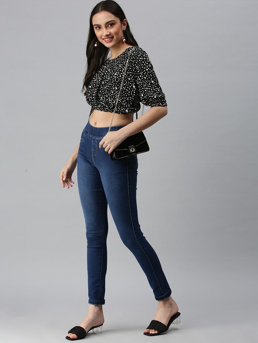 women's blouson round neck top - 18310477 - Standard Image - 3