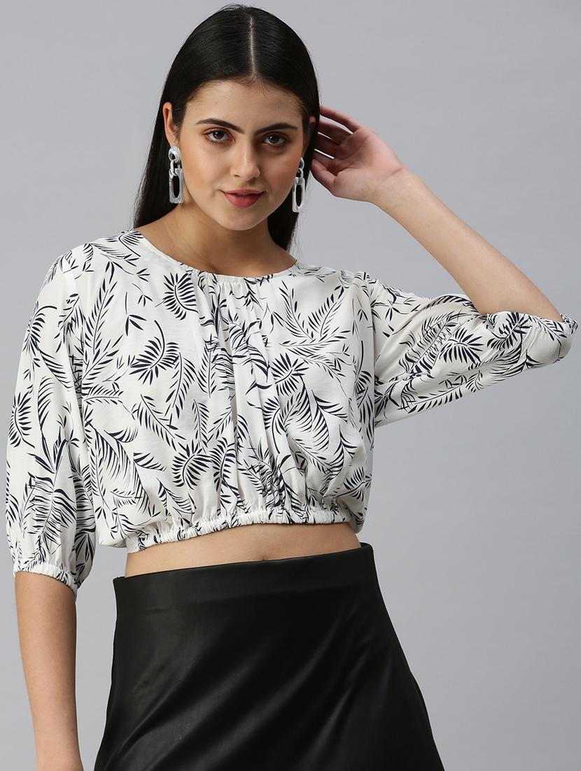 women's blouson round neck top - 18310494 -  Zoom Image - 0