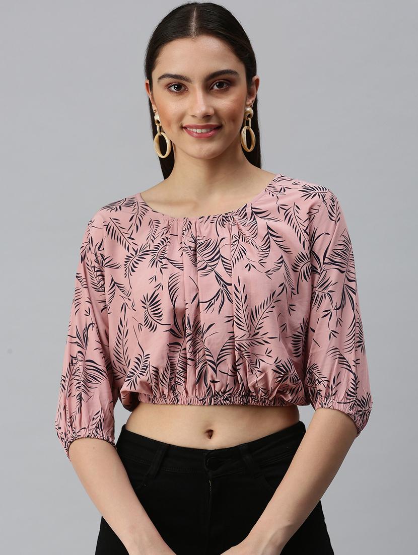 women's blouson round neck top - 18310495 - Zoom Image - 0