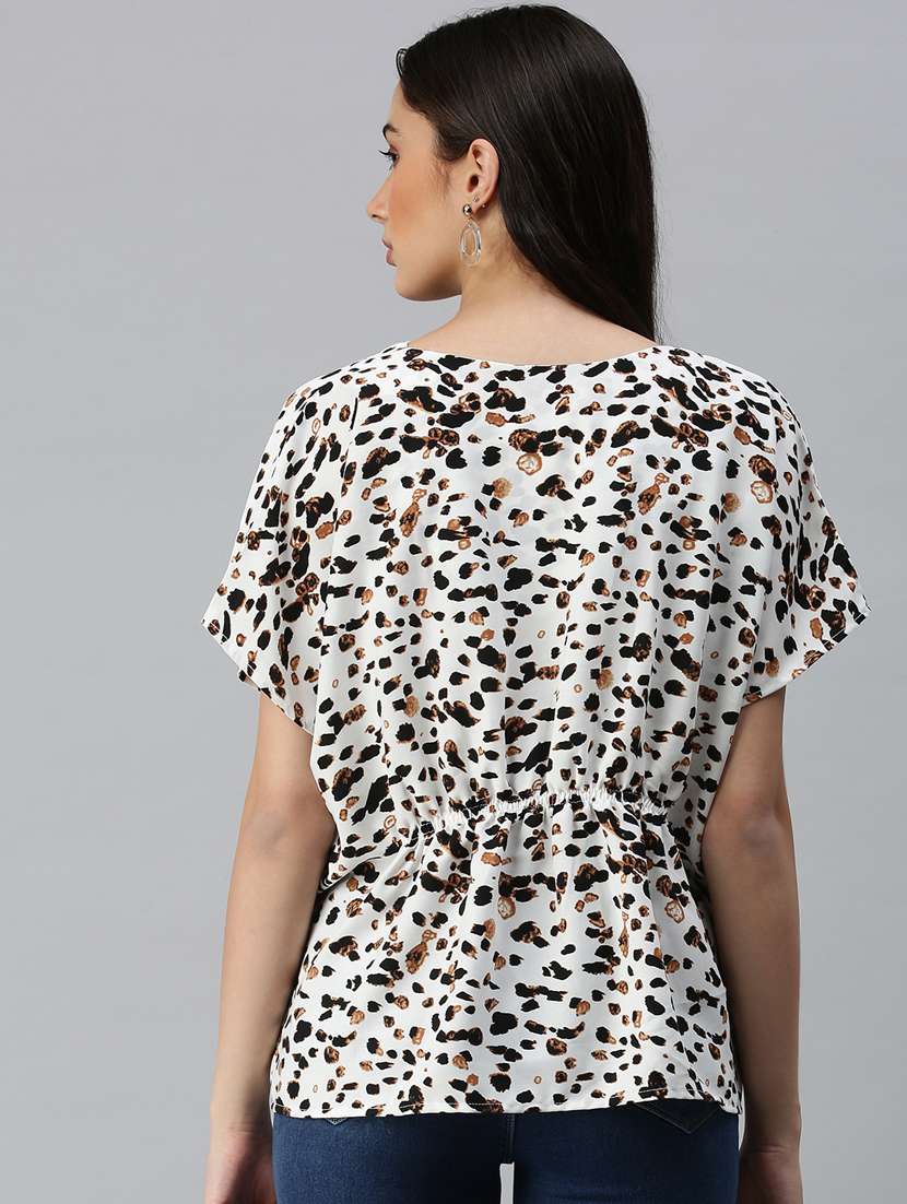 women's straight v neck top - 18310502 -  Standard Image - 3