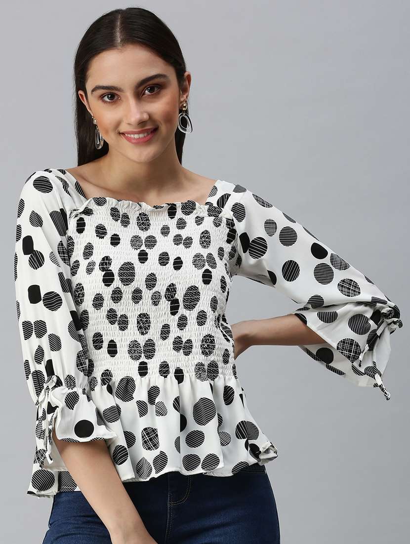 women's peplum square neck top