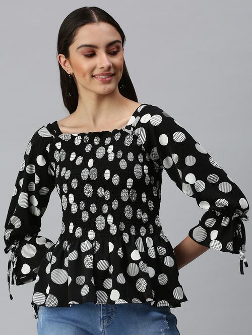 women's ruffle square neck top - 18310505 - Standard Image - 0