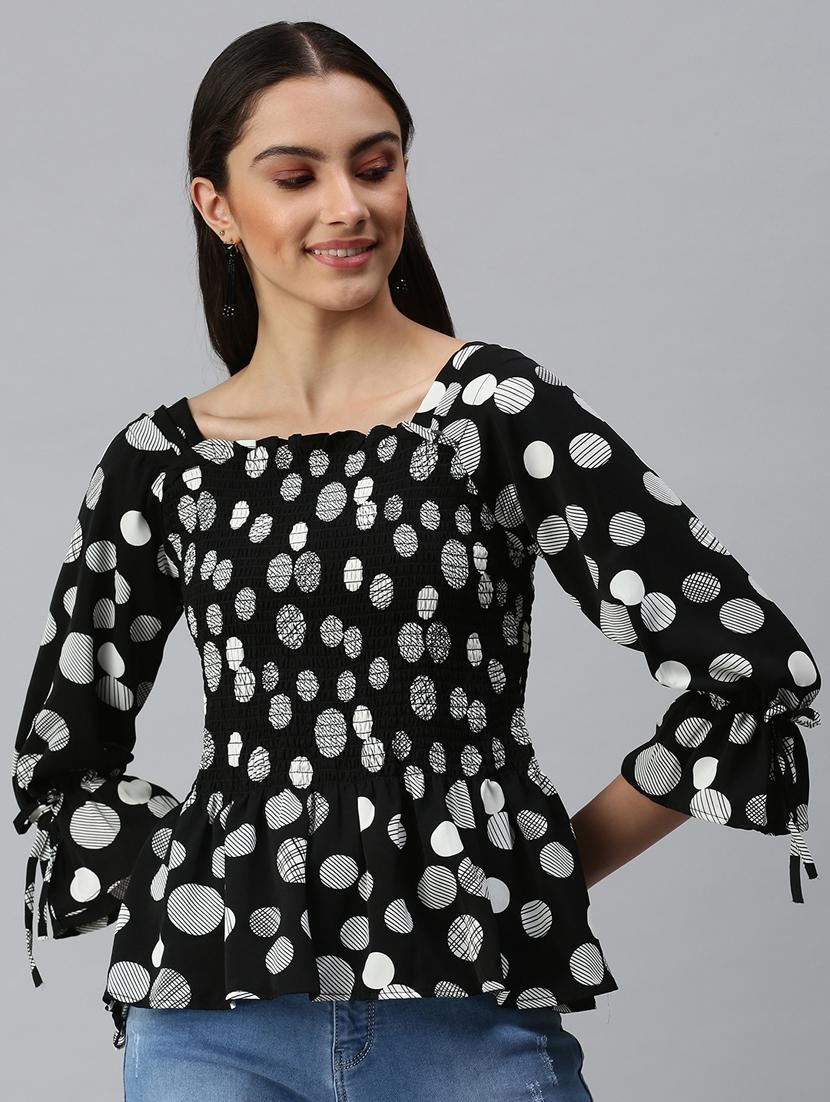 women's ruffle square neck top - 18310505 - Zoom Image - 0