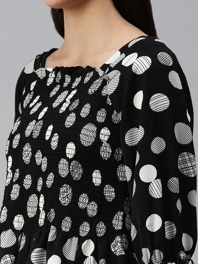 women's ruffle square neck top - 18310505 - Standard Image - 5