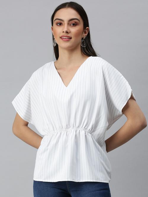 women's peplum v neck top - 18310509 -  Standard Image - 0