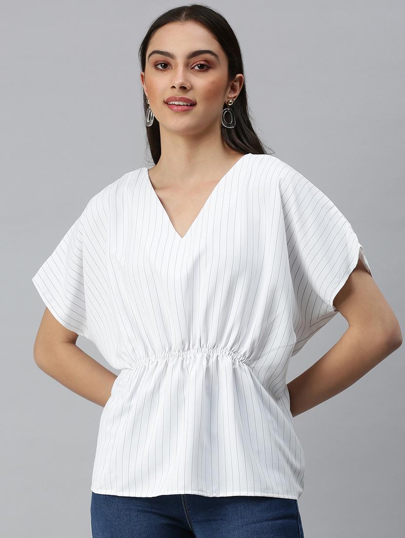women's peplum v neck top - 18310509 -  Zoom Image - 0