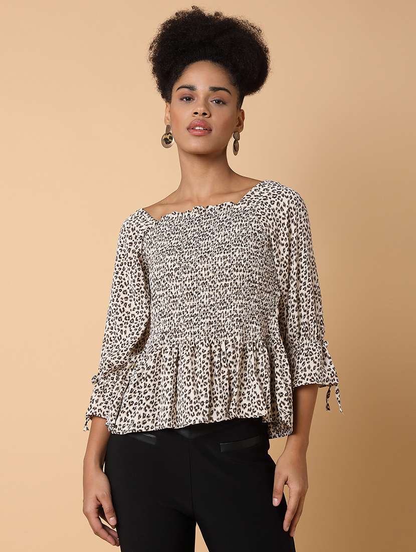 women's peplum square neck top - 18310519 -  Zoom Image - 0