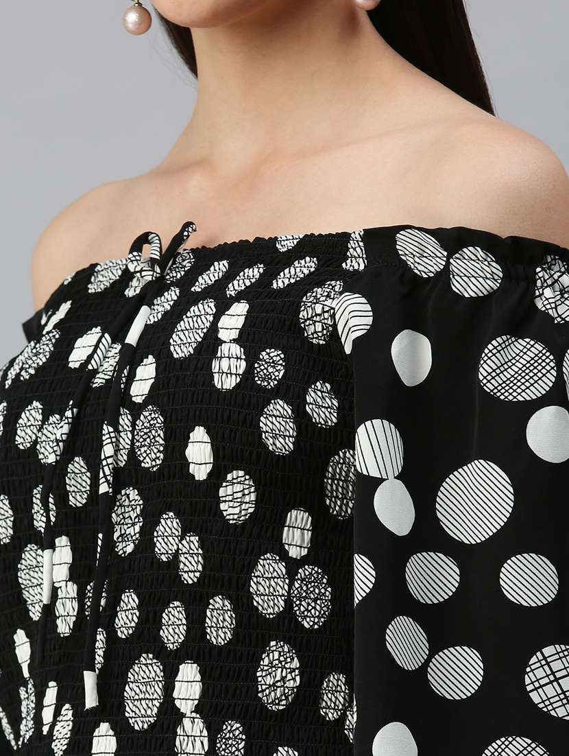 women's printed off shoulder top - 18310520 -  Standard Image - 5