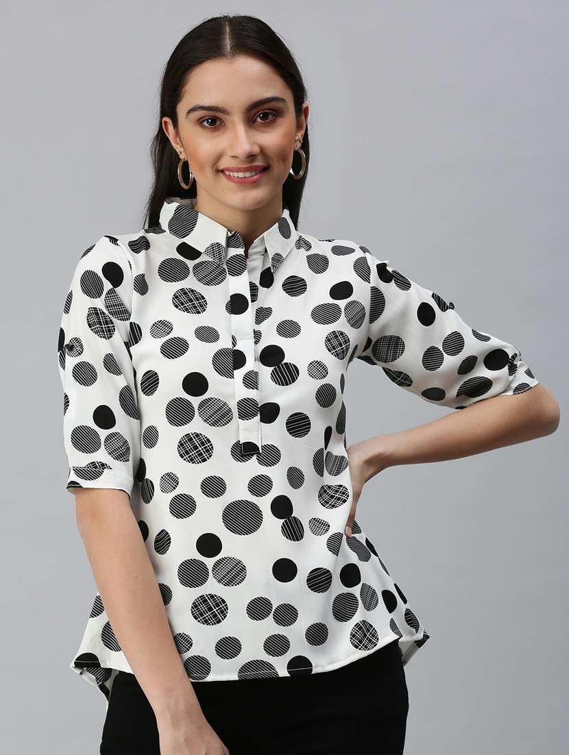 women's a line collared top