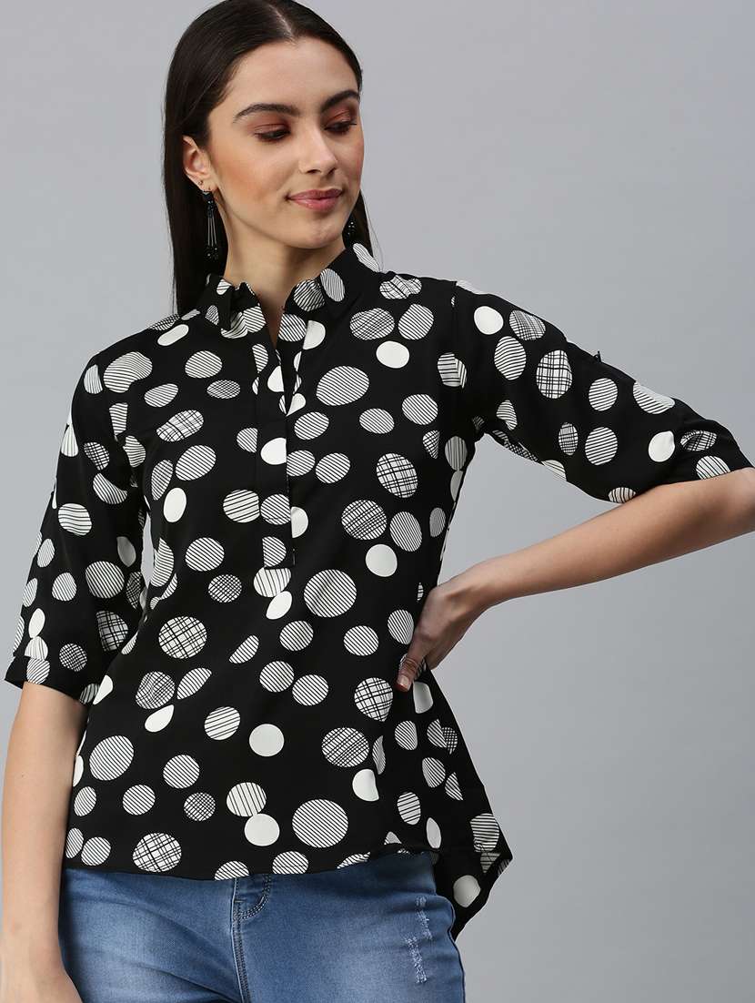 women's peplum collared top - 18310523 -  Zoom Image - 0