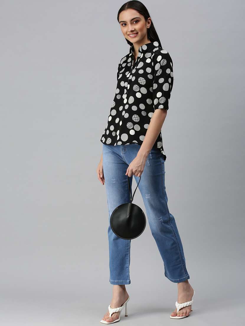 women's peplum collared top - 18310523 -  Standard Image - 3