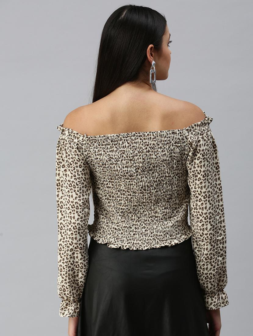 women's crop off shoulder top - 18310553 - Standard Image - 3