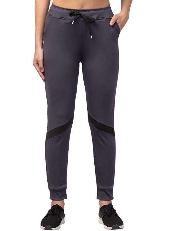 drawstring waist solid track pant