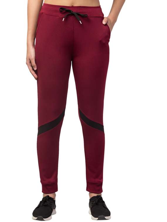 drawstring waist solid track pant