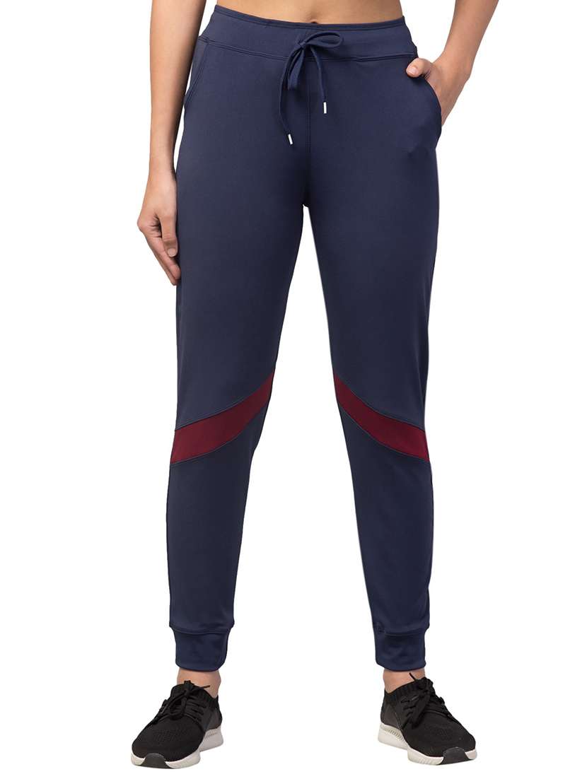 drawstring waist solid track pant