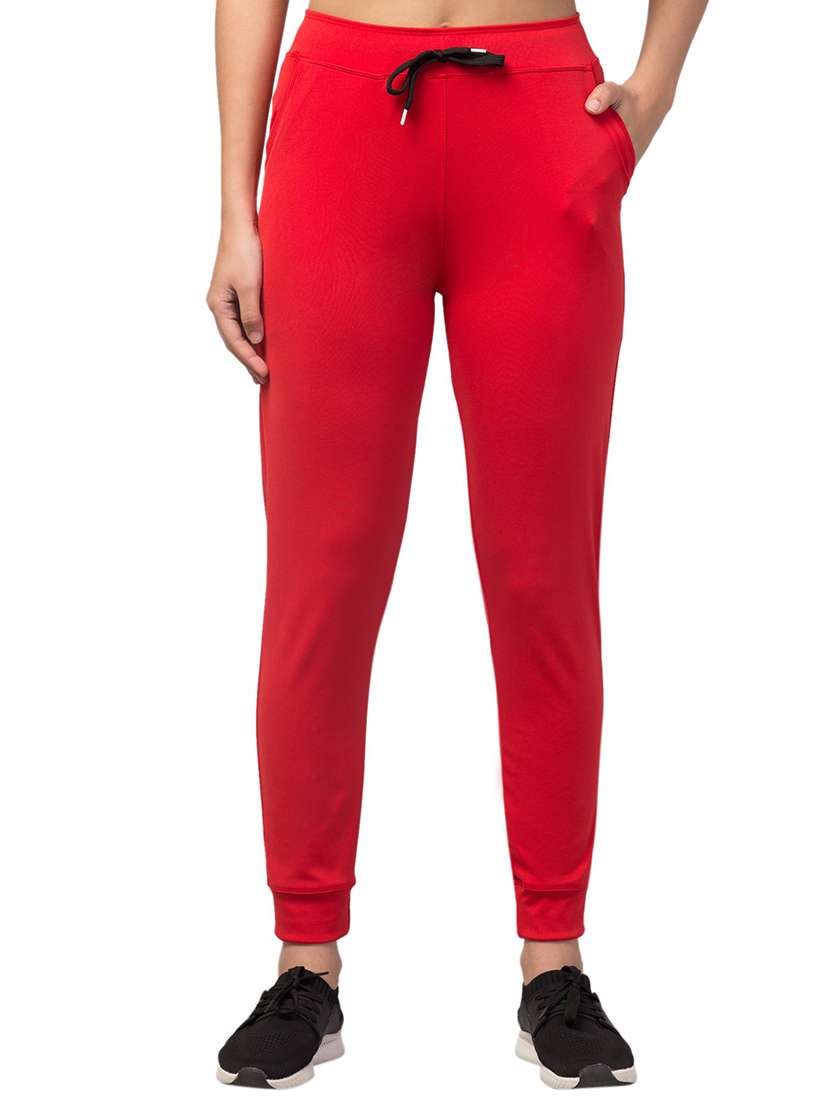 drawstring waist solid track pant