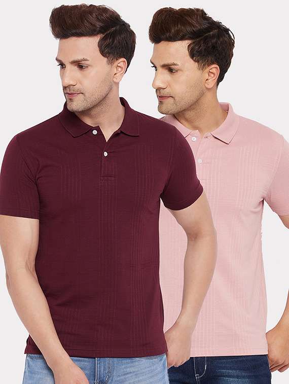 Buy online Set Of 2 Polo Combos T-shirt 