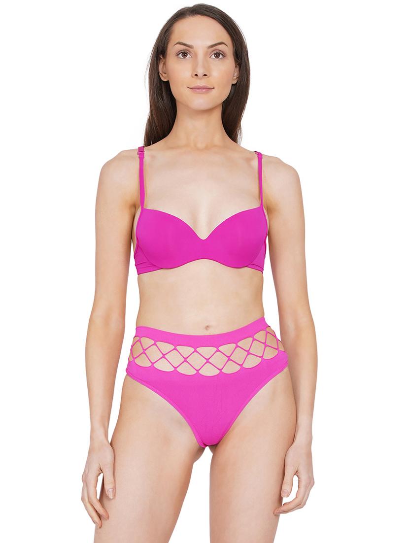 pink solid bikini - 18311934 - Zoom Image - 0