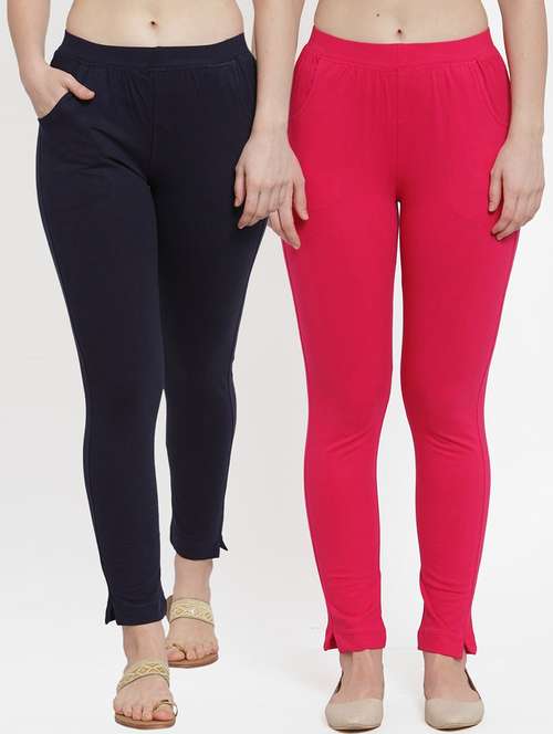 set of 2 multi colored solid legging - 18312449 -  Standard Image - 0